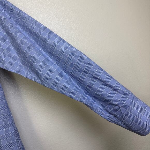 Suitsupply Extra Slim Dress Shirt Mens Size 41 16 Blue Check Egyptian Cotton - Picture 3 of 12